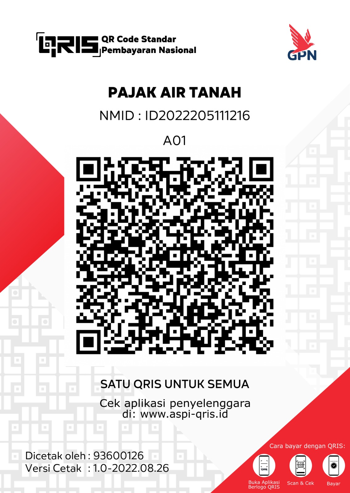 QRIS Pajak Air Tanah